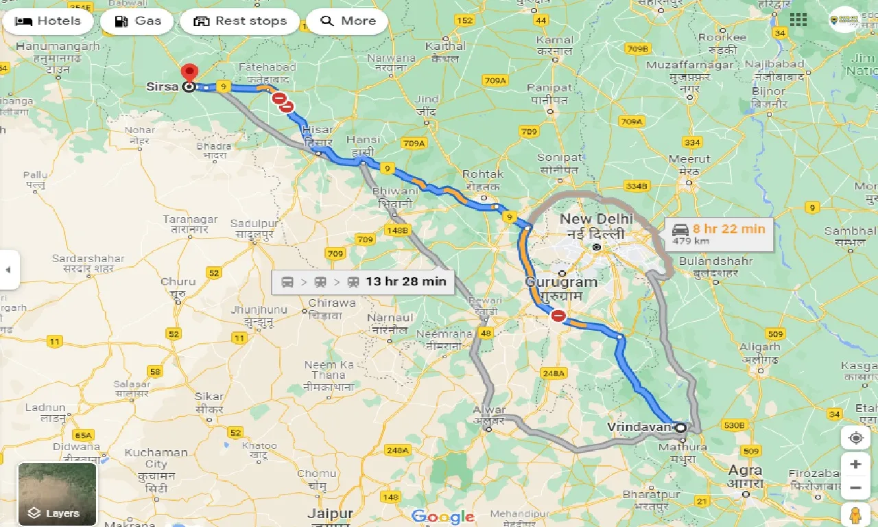 vrindavan-to-sirsa-taxi