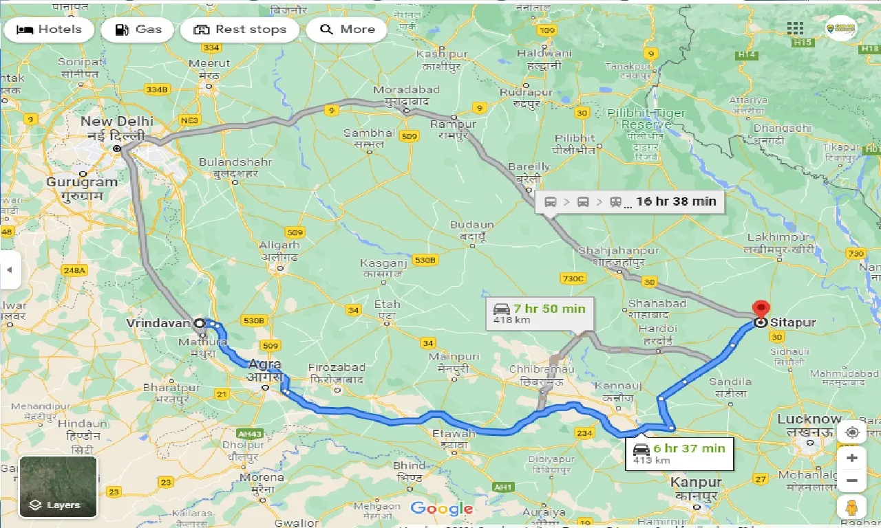 vrindavan-to-sitapur-one-way