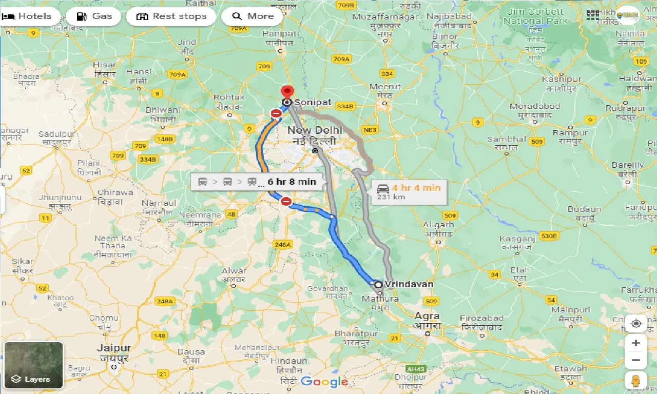 vrindavan-to-sonipat-one-way