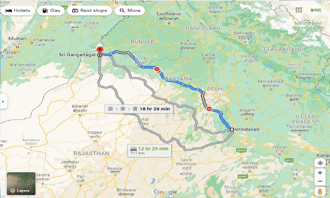 vrindavan-to-sri-ganganagar-taxi
