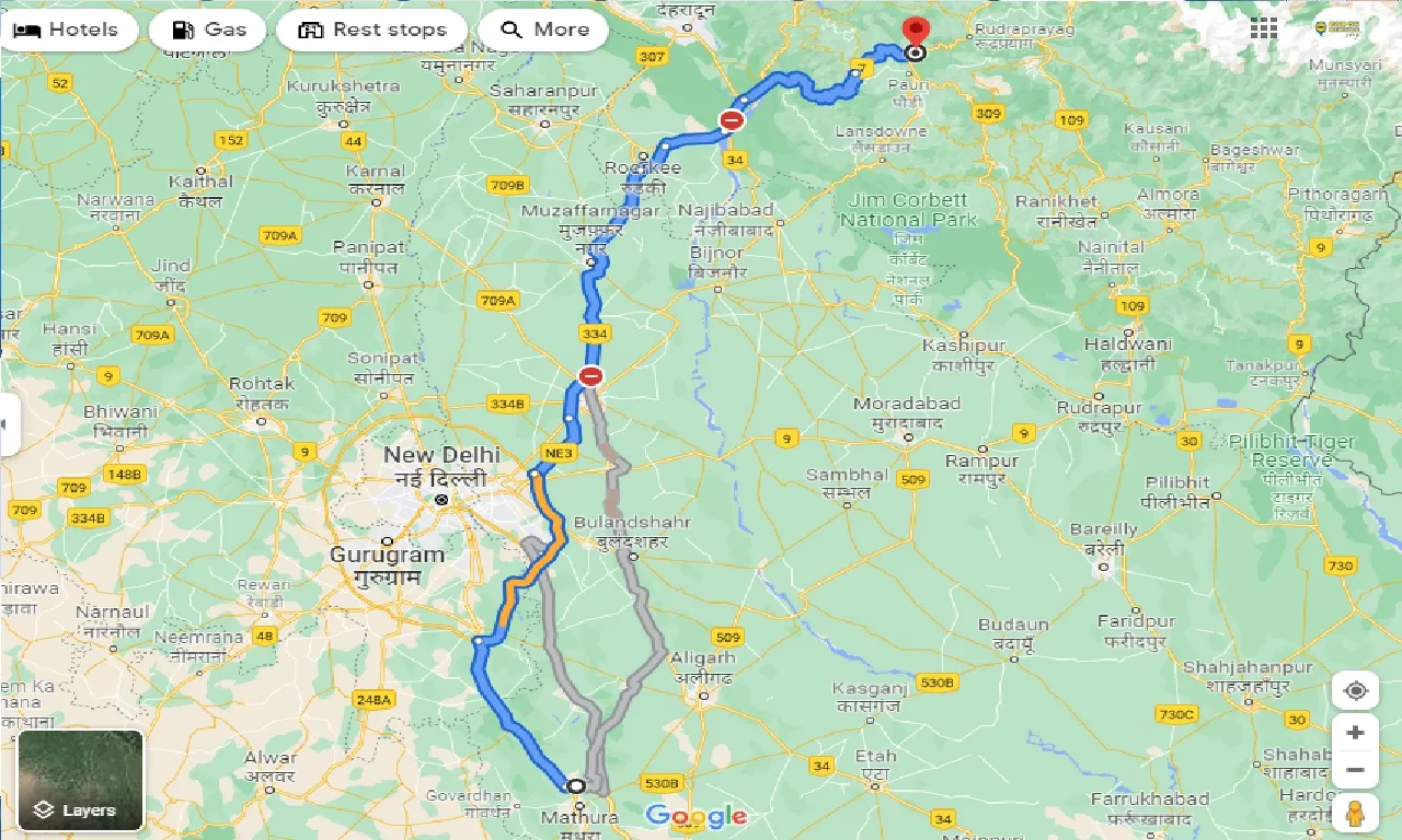 vrindavan-to-srinagar-uk-one-way