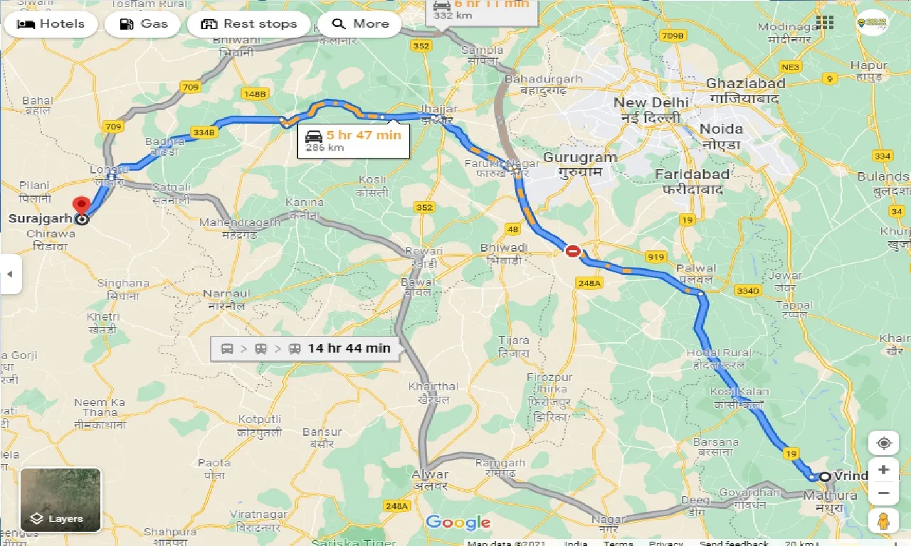 vrindavan-to-surajgarh-taxi