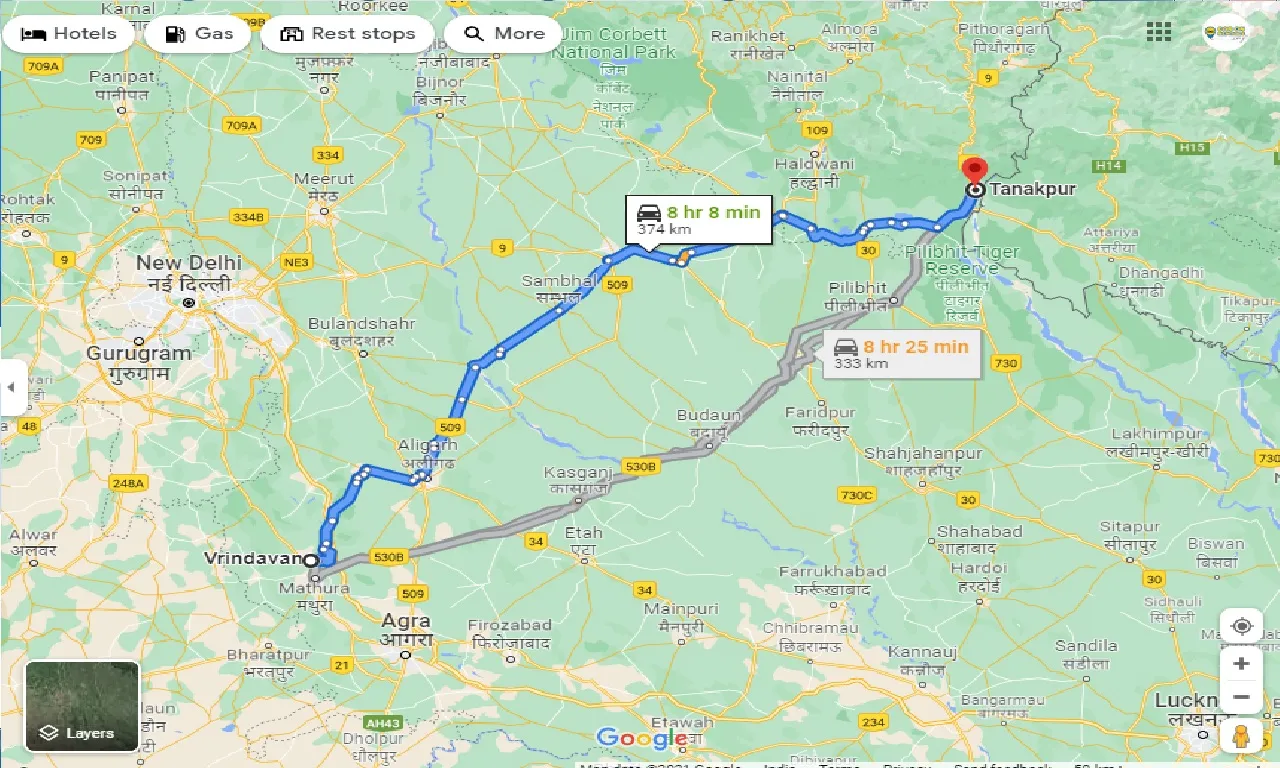 vrindavan-to-tanakpur-taxi
