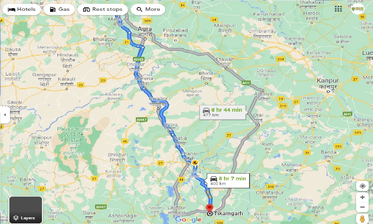 vrindavan-to-tikamgarh-one-way