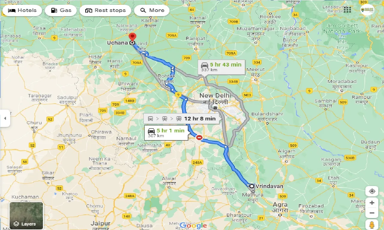 vrindavan-to-uchana-one-way