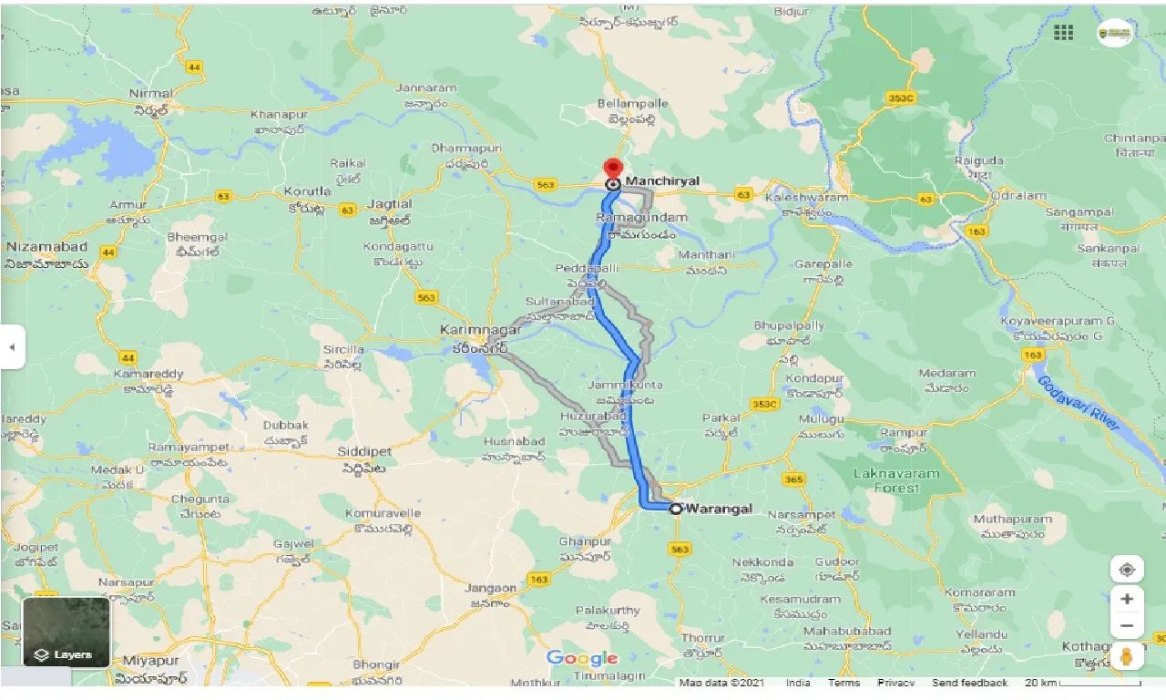 warangal-to-mancherial-round-trip