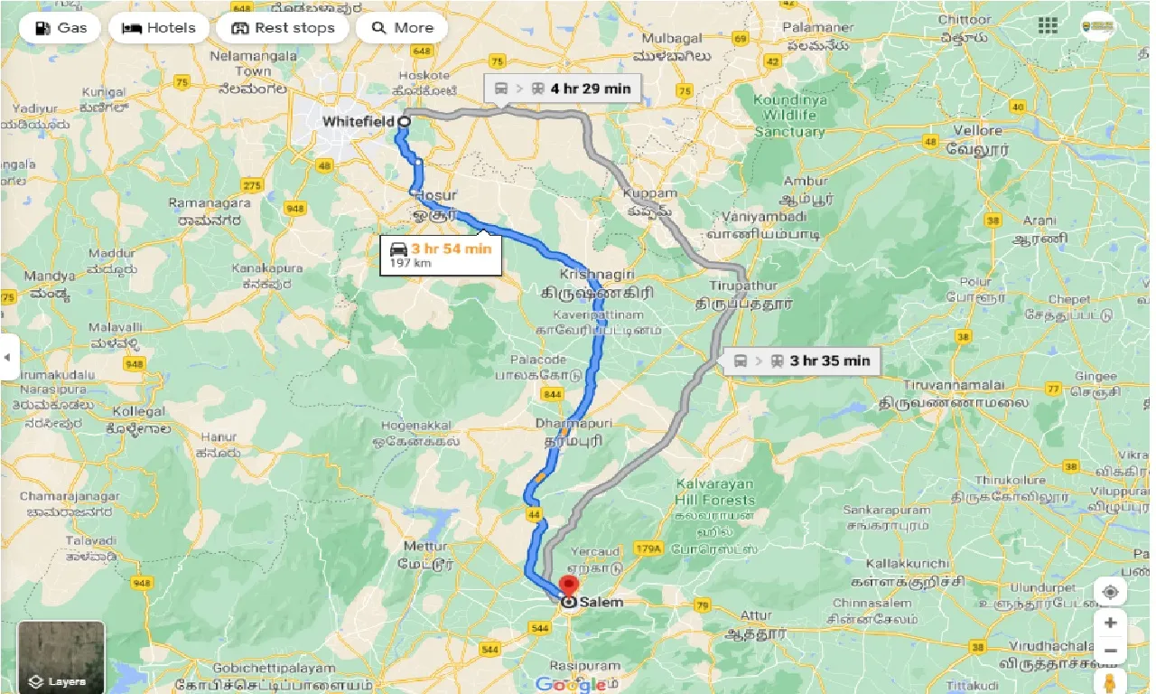 whitefield-to-salem-round-trip
