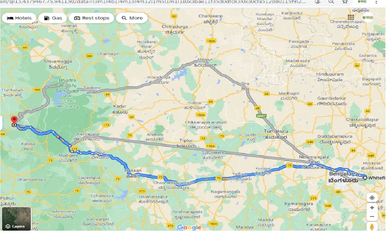 whitefield-to-sringeri-one-way
