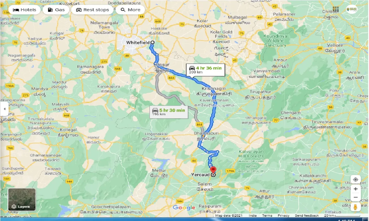 whitefield-to-yercaud-round-trip